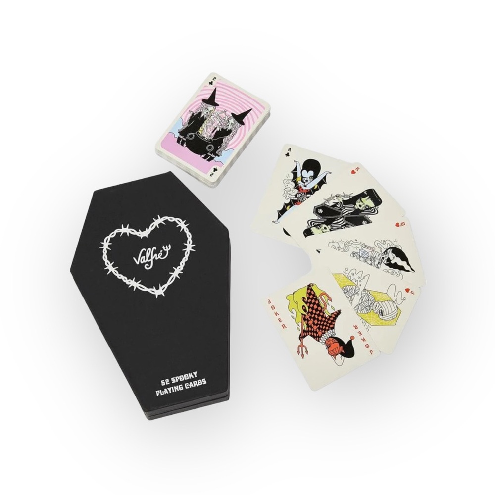 Deadstock: new Valfre 〠 Spooky Playing Cards 〠 Ltd Ed Halloween 〠 Coffin Box 〠